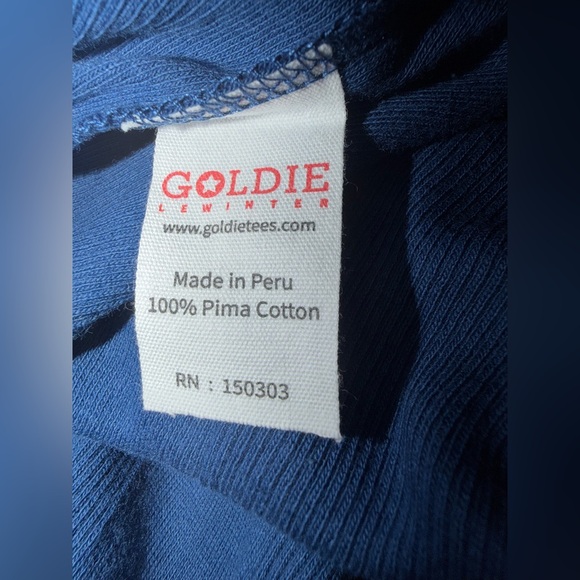 Goldie Tees Mia Sleeveless Ruched Mini Dress Pima Cotton Blue S - Picture 6 of 6